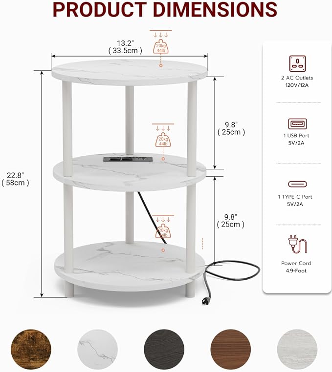 XBurmo Small Round End Table - Image 2
