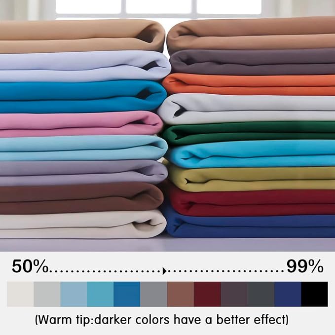 Yakamok Sky Blue Blackout Curtains - Image 3