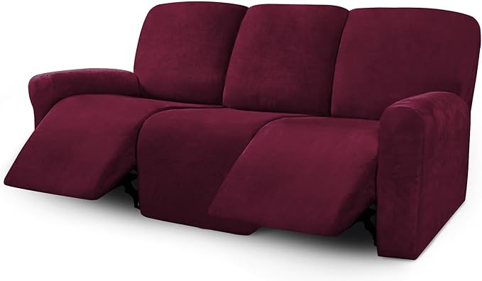 ULTICOR Velvet 8-Pieces Recliner Sofa Covers Stretch Reclining Couch Covers by ULTICOR