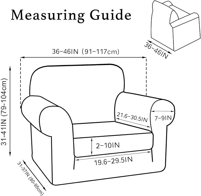 Turquoize 2 Piece Chair Covers Chair Slipcovers - Image 2