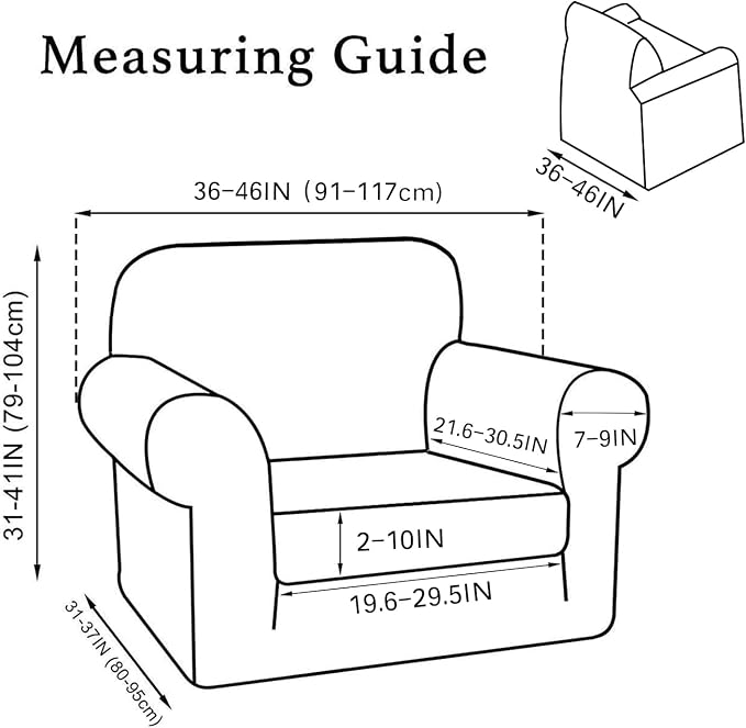 Turquoize 2 Piece Chair Covers Chair Slipcovers - Image 2