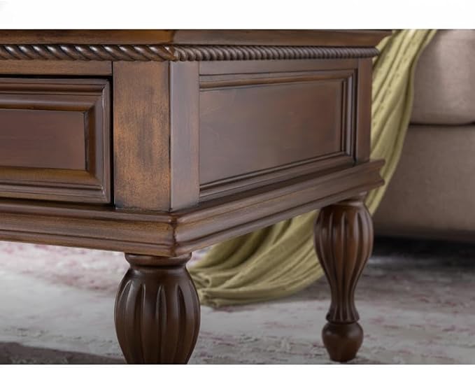 Vintage Wood Coffee Table for Living Room - Image 4