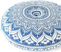 Mandala Floor Pillow Cover Meditation Cushion Seating Throw Hippie Round by EyesofIndia