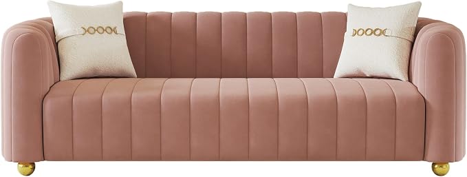 KEAI 83.46" Velvet Couch for Living Room Large Modern Sofa - Image 3