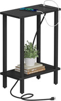 TUTOTAK Small End Table with Charging Station, Narrow Side Table with USB Ports by ChoosetutotakFurnitureBuildYourCozyHome