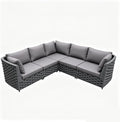 TWT Dark Gray 5-Piece Modular Outdoor Sofa, 5-Seater Free Combination Sectional by TWT