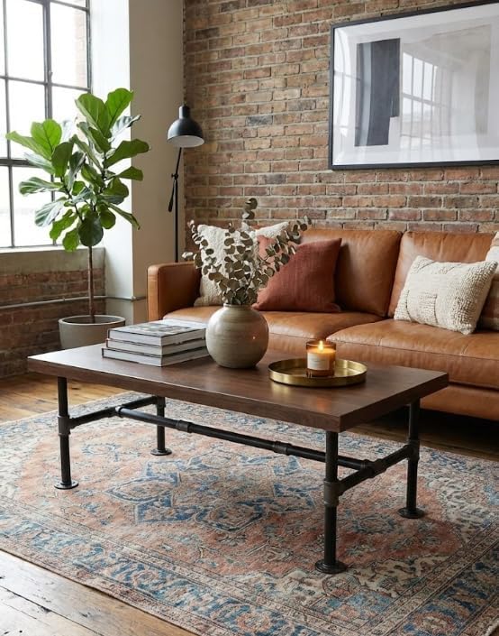 16'' x 43'' Industrial Pipe Table Leg Set - Image 2