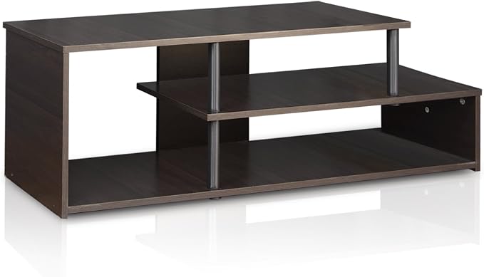 Furinno Econ Low Rise TV Stand, Espresso/Black - Image 4