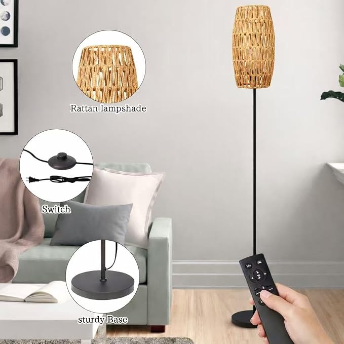 Ruiever Floor Lamp for Living Room, Farmhouse Floor lamp, Modern Standing lamp - Image 3
