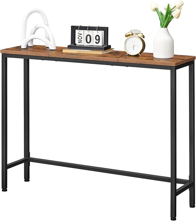 HOOBRO Narrow Console Table, 39.4" Small Entryway Table, Thin Sofa Table by HOOBRO