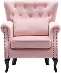 Mid Century Accent Chair for Living Room, Velvet Button Tufted Armchair by DMFurniture