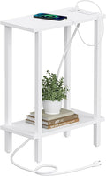 TUTOTAK Small End Table with Charging Station, Narrow Side Table with USB Ports by ChoosetutotakFurnitureBuildYourCozyHome