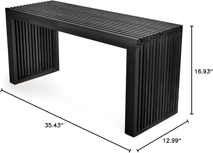 APRTAT Bamboo Dining Bench, 35 inch Farmhouse Decor Indoor Kitchen Table Bench - Image 3