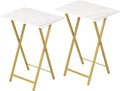 HOOBRO Folding TV Tray Tables, Industrial Snack Tables by HOOBRO
