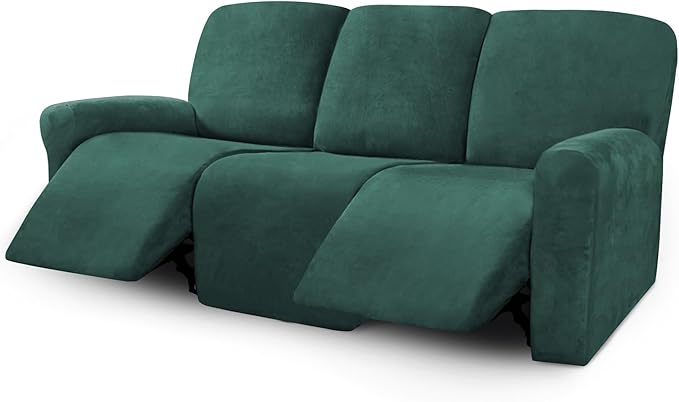ULTICOR Velvet 8-Pieces Recliner Sofa Covers Stretch Reclining Couch Covers by ULTICOR