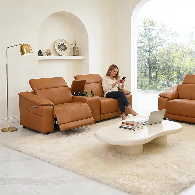 Power Recliner Sofa Set, Reclining Sectional Sofa Couch - Image 8