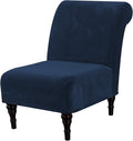H.VERSAILTEX Armless Accent Chair Covers Thick Velvet Armless Chair Slipcovers by HVERSAILTEX
