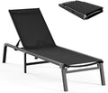 Ciokea Aluminum Chaise Lounge Ourdoor, Foldable & Assemble Free Outdoor Lounge by CIOKEA