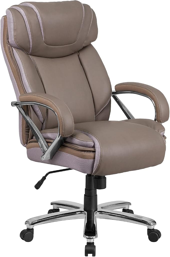 Flash Furniture HERCULES Series Big & Tall 500 lb. Rated Taupe LeatherSoft by FlashFurniture