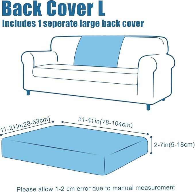 Smiry Waterproof Couch Cushion Covers, Stretch Jacquard Thick Sofa Cushion - Image 6