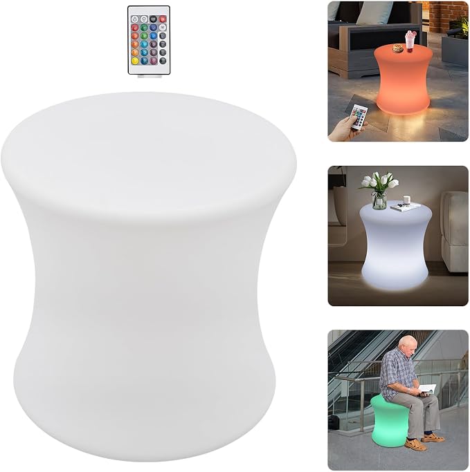 Rechargeable LED Cube Chair, 16 Colors Remote Conctrol Glow Furniture Stool - Image 4
