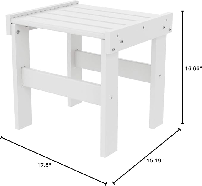 Castaway Living White Nest Side Table, Constructed of Eco-Friendly Durawood - Image 2