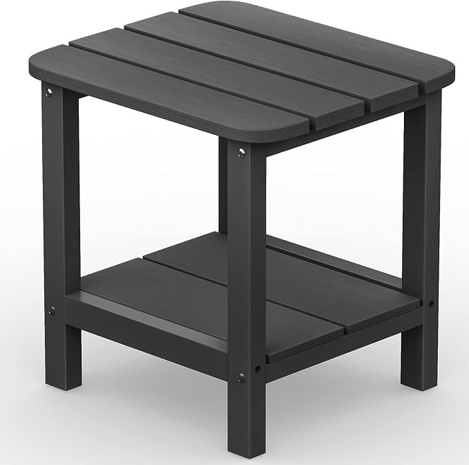 SERWALL Adirondack Table Outdoor Side Table- Gray by SERWALL