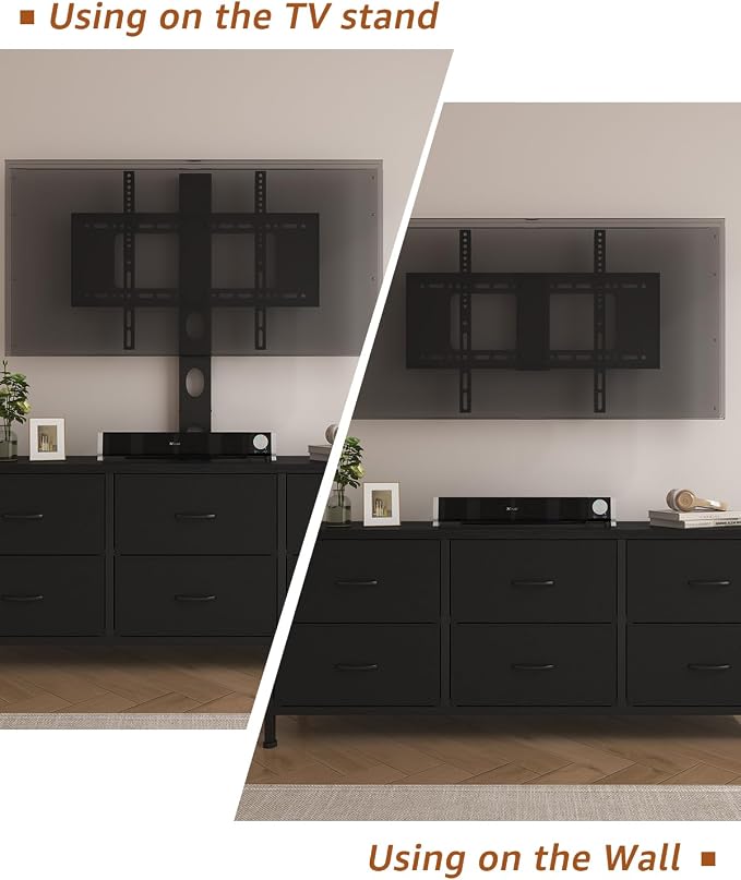 TV Stand with Mount, Fabric Dresser with 6 Drawers - Image 5