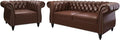 QHITTY 2 Piece Living Room Set, Sectional Chesterfield Sofa Chair Contemporary by QHITTYFurnitureLife
