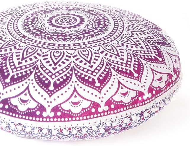 Mandala Floor Pillow Cover Meditation Cushion Seating Throw Hippie Round - Image 6