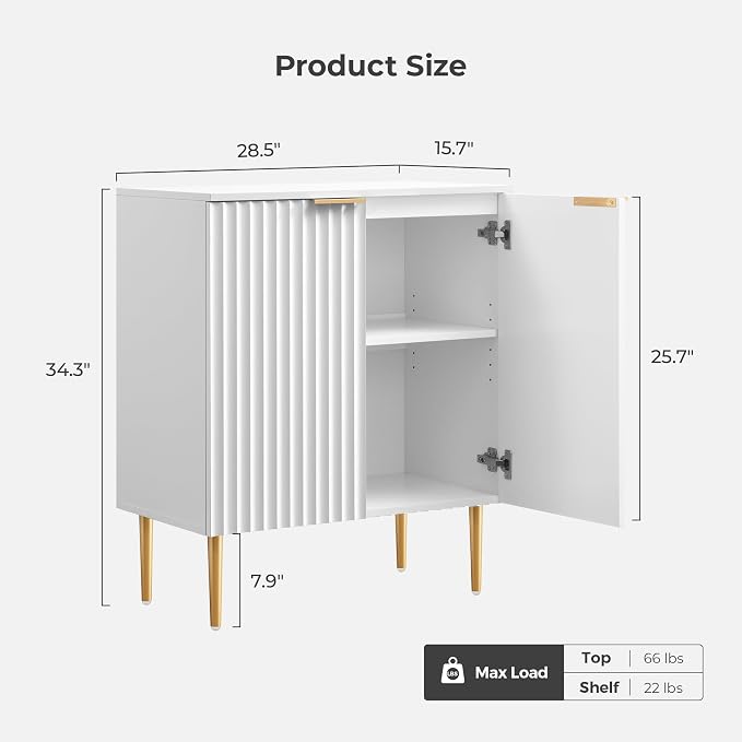 SICOTAS 57" Modern Sideboard Buffet Cabinet - Image 2