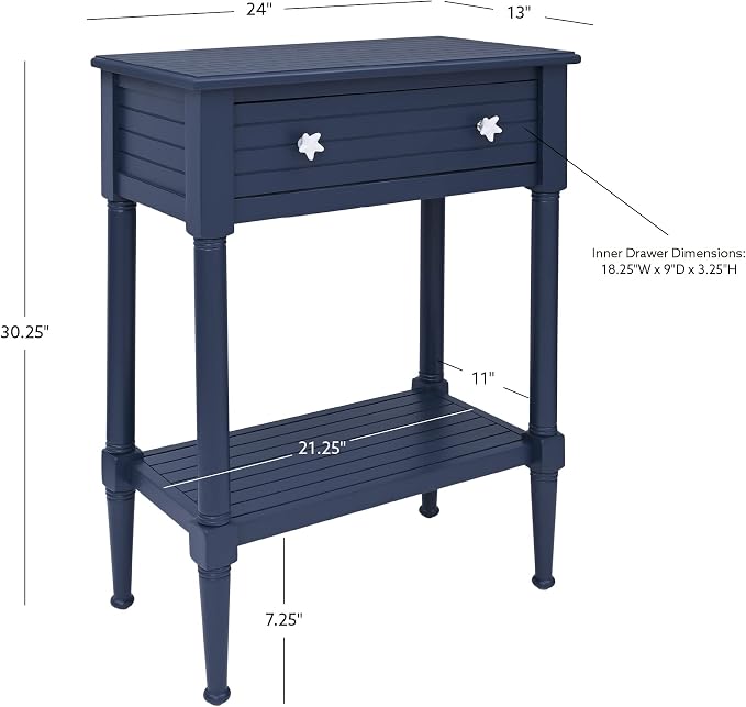 Linon Raleigh Navy Accent Table - Image 3