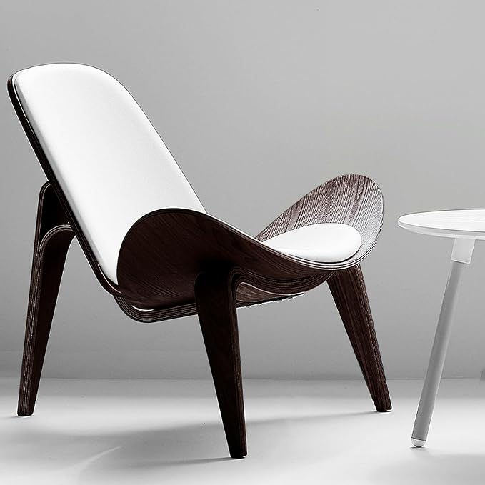 OAKHAM Shell Chair for Living Room, Ergonomic Plywood Accent Mid Century Modern - Image 4