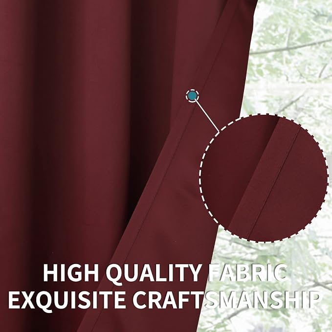 BGment Christmas Red Blackout Curtains - Image 7