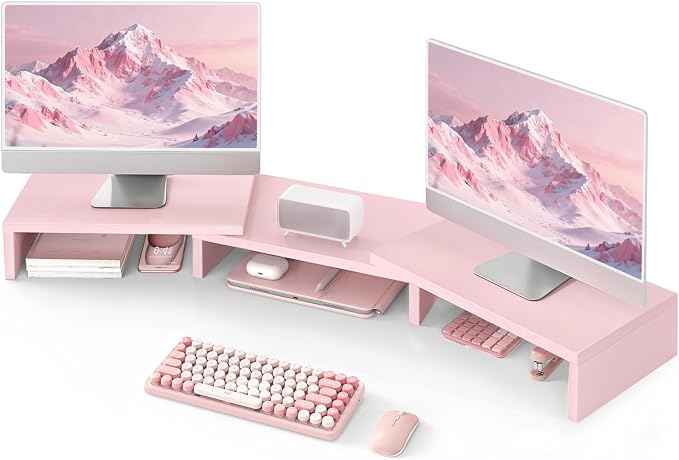 TAVR Dual Monitor Stand Riser, Computer Monitor Stands by TAVRFurniture