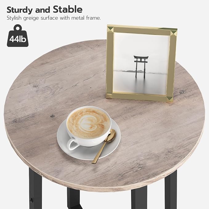 HOOBRO Side Table, Round End Accent Table - Image 7