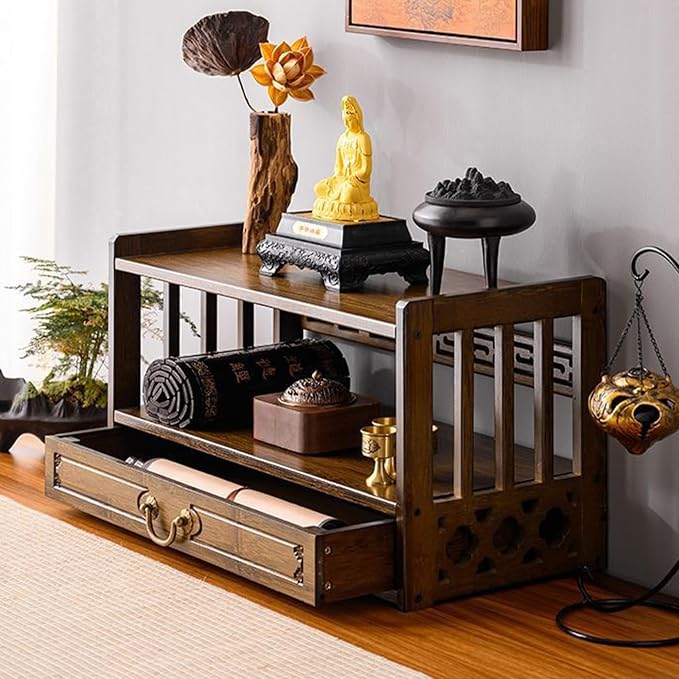 Gdrasuya10 Walnut Meditation Table Altar Table, Floor Table - Image 7