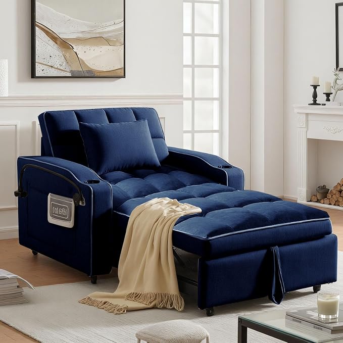 Sleeper Chair, Convertible Pull Out Chair Sleeper - Image 3