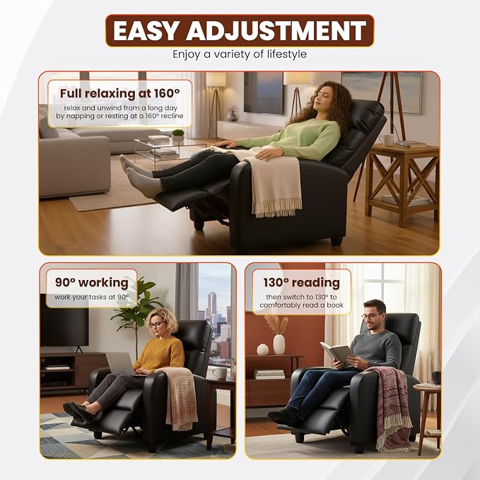 FDW Recliner Chair for Living Room Home Theater Seating Single Reclining Sofa - Image 6
