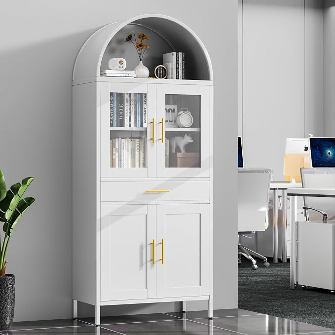 VEXPOR 73" Tall Arched Kitchen Pantry Cabinet - Image 9