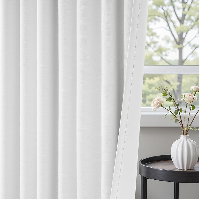 102 inch blackout curtains for Sliding door 2 Panels 100% Blackout Linen - Image 6