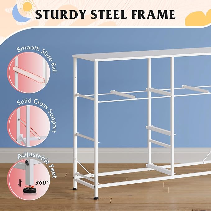 WLIVE Dresser for Bedroom with 8 Drawers, Wide Fabric Dresser for Storage and - Image 7