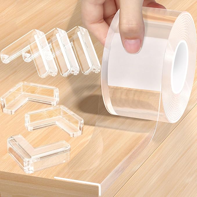 Clear Soft Corner Protectors for Furniture Strip, 2 in x 13.12 FT Edge Bumper by Unknown