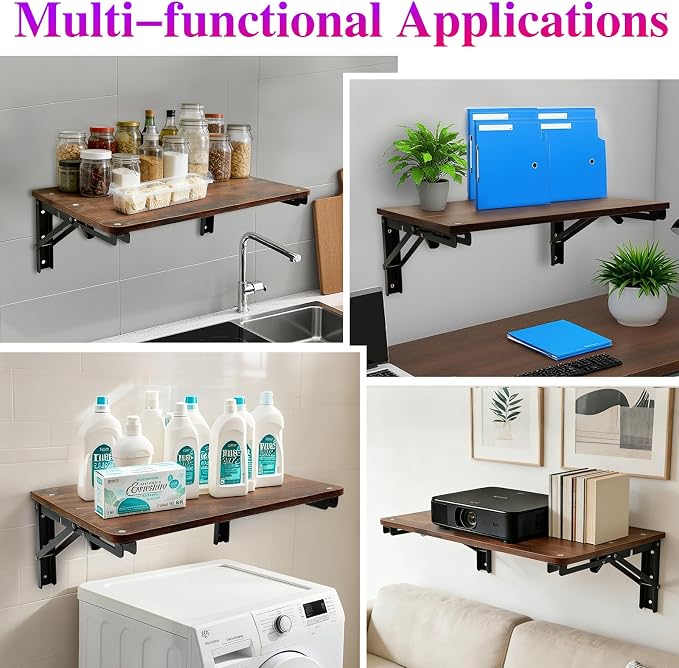 Wooden Folding Shelf Wall Mounted - Image 7