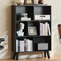 LEYAOYAO 7 Cube Black Bookshelf, 3 Tier Modern Bookcase by LEYAOYAO-Findtheshiningpointofyourideallife%EF%BC%81