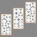 IARTTOP White Abstract Wood Wall Art Framed 8x16 Inch Set of 3 Modern by IARTTOP