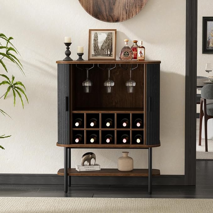 FiveWillowise Black Coffee Bar Cabinet by FiveWillowise