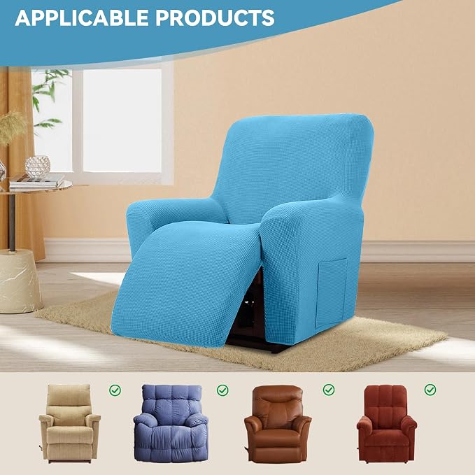 Cupuamon Recliner Chair Covers, Lazy Boy Recliner Covers Stretch Reclining - Image 5