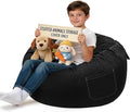 Lukeight Stuffed Animals Storage Bean Bag Chair Cover by Lukeight
