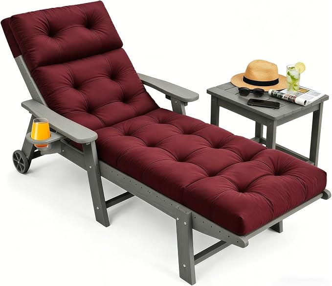 Chaise Lounge Cushion Outdoor, Waterproof Thick Patio Lounge Chair Cushion by PALHMLIY%E2%80%93ElevateYourEscape